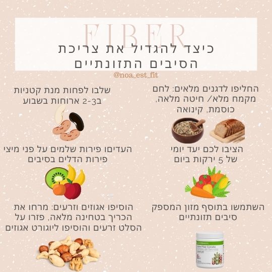 כיצד להגדיל את צריכת הסיבים התזונתיים